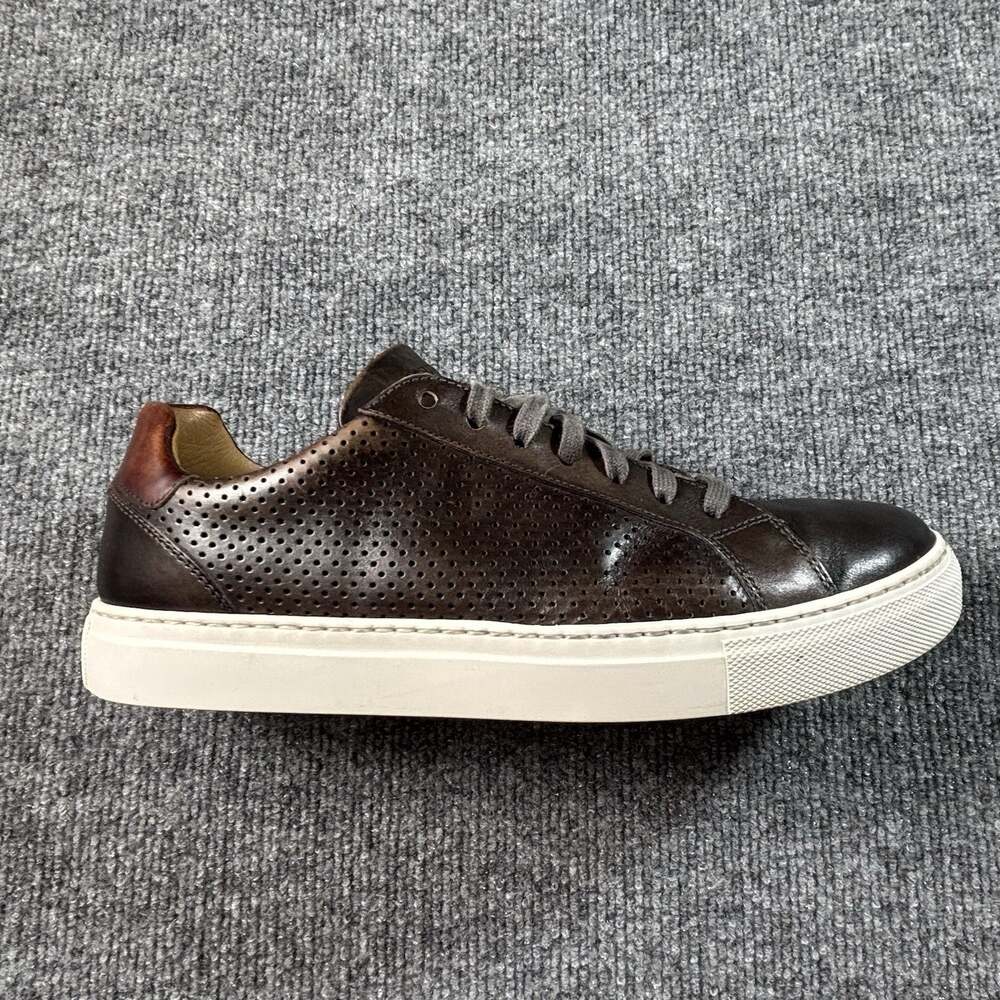 Magnanni Shoes Mens Size 8.5 Brown Two Tone Leather Sneakers Luxury Casual Men's